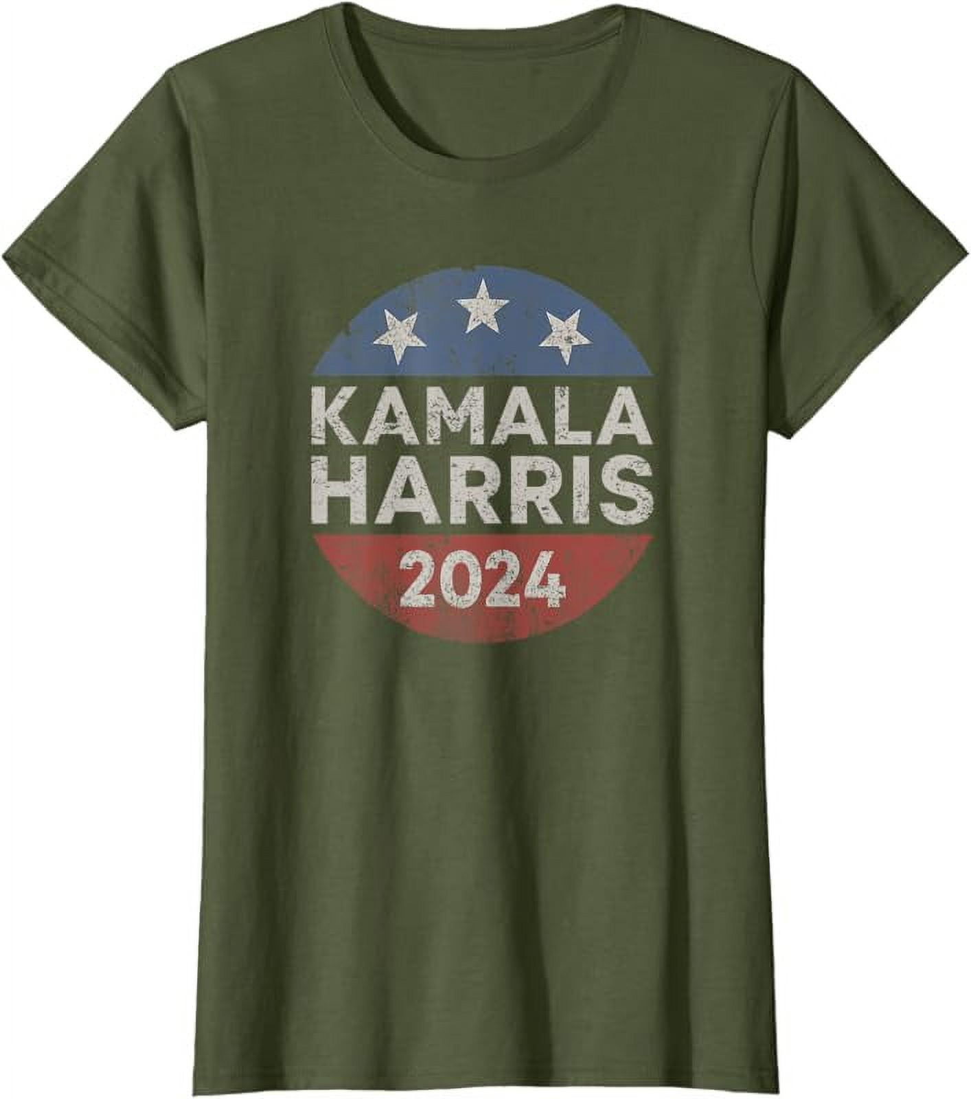 Kamala Harris 2024 For President Retro Button Election TShirt