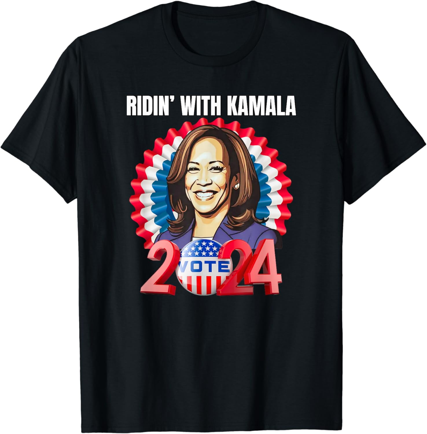 Kamala Harris 2024 For President, Ridin With Harris Campaign TShirt