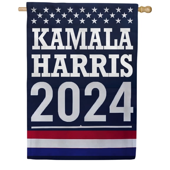 Kamala Harris 2024 House Flag 28x40 inch Double Sided, Harris for President Flag, Kamala Harris For The People Flag, 2024 USA Presidential Election Decor, Democratic Party Kamala Support Flag