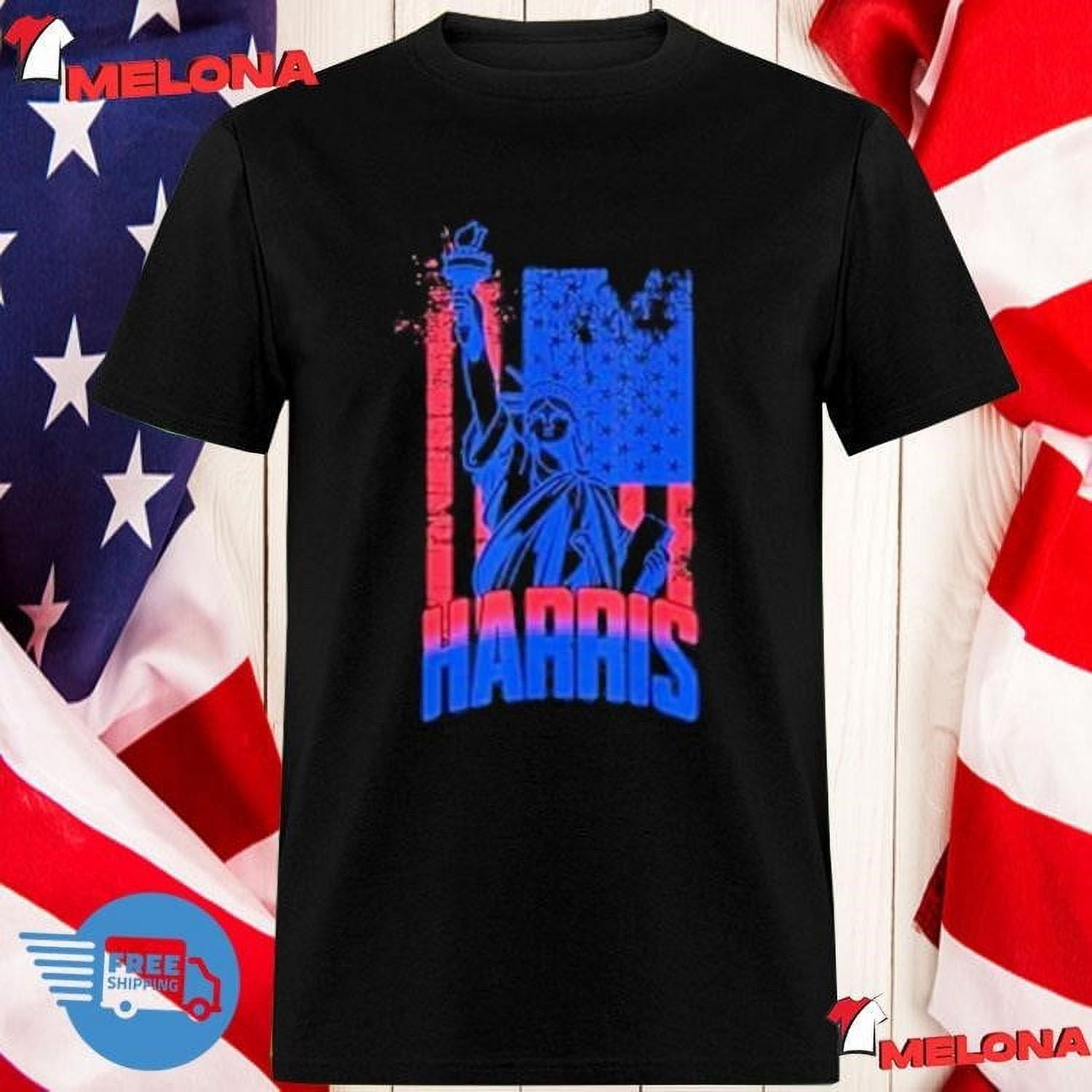 Kamala Harris 2024 Lady Liberty Election 47th President Tshirt