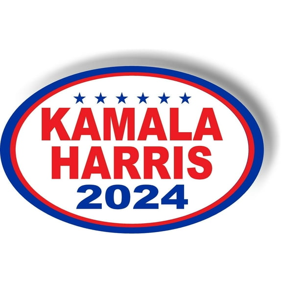 Kamala Harris 2024 Oval Magnetic Political Bumper Stickers for Cars Political Decals for Car Decal Sticker - Car Magnets for Automotive Vehicle Bumper American President Magnet Car Decal - 3.5" x 5.5"
