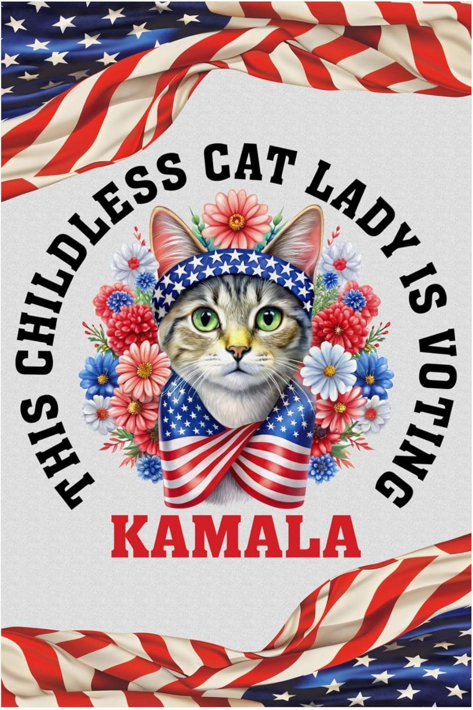 KamalaHarris 2024 Poster, Cat Ladies for Kamala 2024, President Kamala