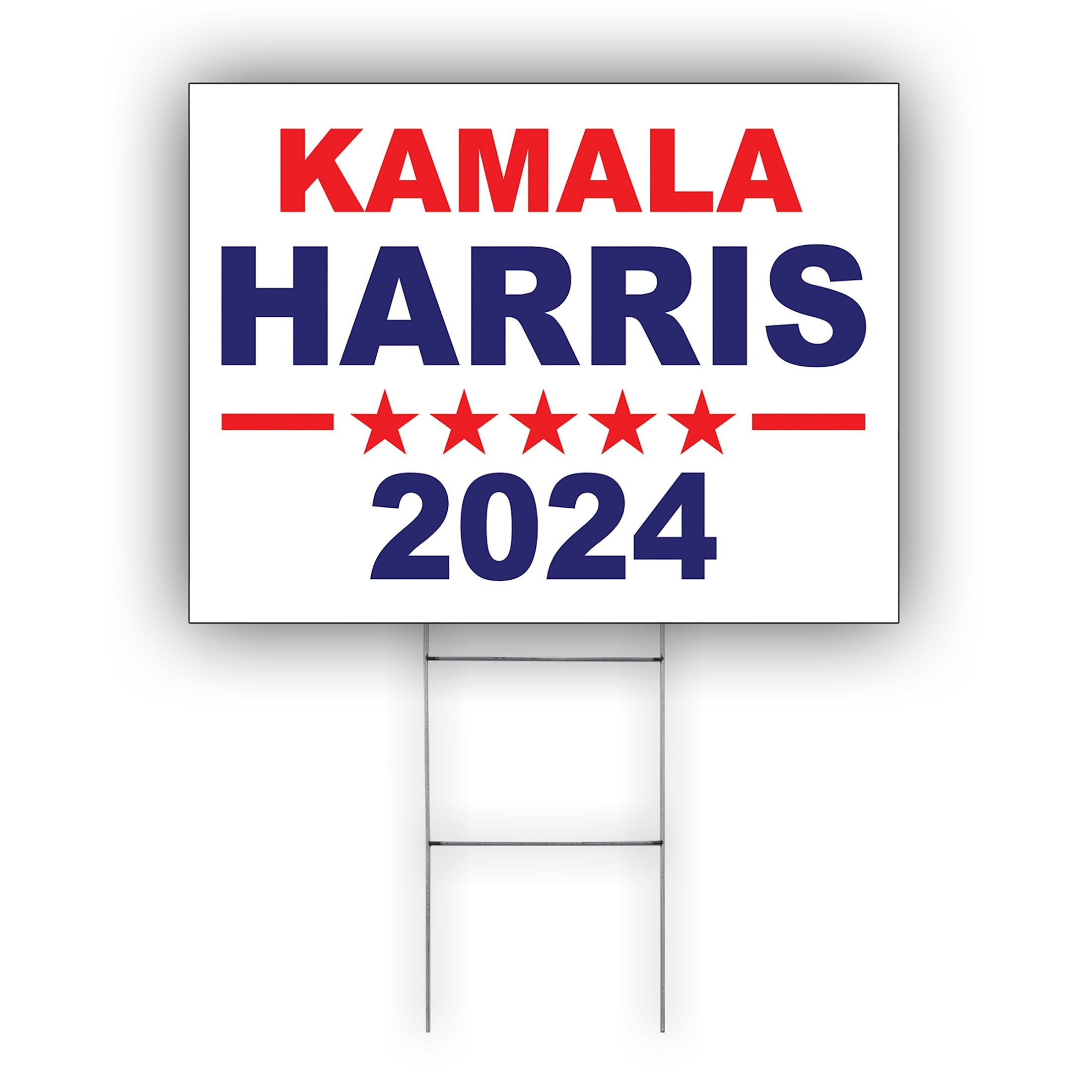Kamala Harris 2024 Vote For President Coroplast Yard Sign With H Stake