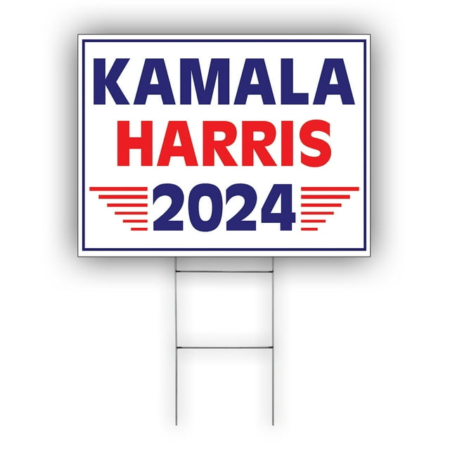 Kamala Harris 2024 Vote For President Coroplast Yard Sign With H