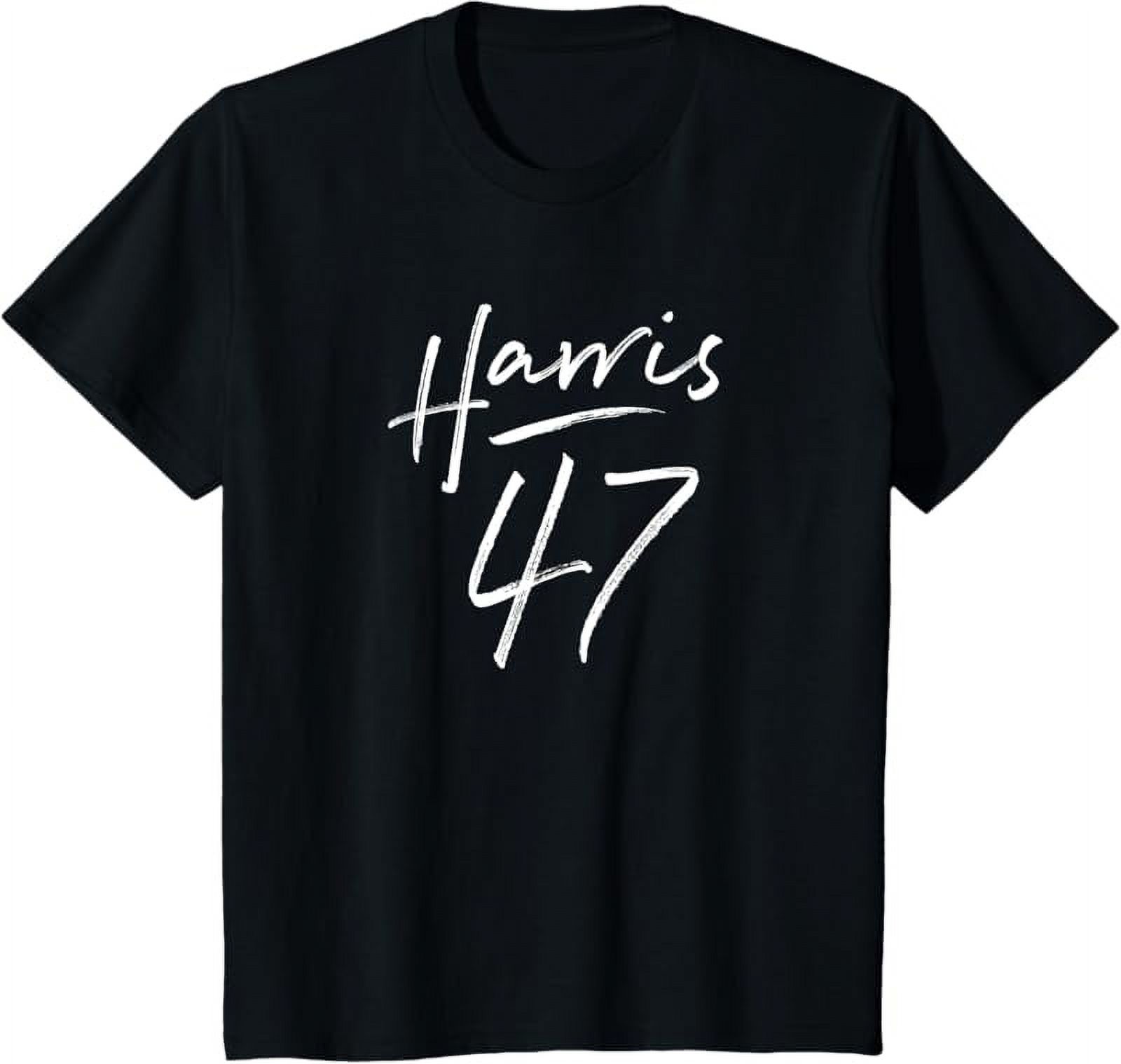 Kamala Harris 47 Feminine Script for Women Girls Harris 2024 TShirt