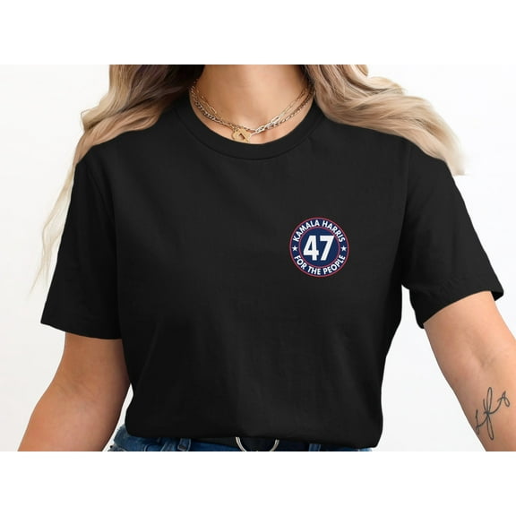 Kamala Harris 47 For The People Graphic T-Shirt (L, Black)