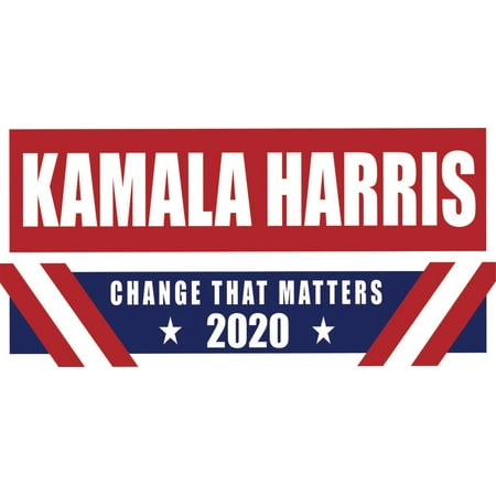 Kamala Harris 7Biden and Harris Campaign Sign Vinyl Sticker Car Window Bumper Decals for Trucks Vans Laptop Wall Window - Removable Waterproof/Round Peel and Stick Graphic Designs Size (5x10 inch)