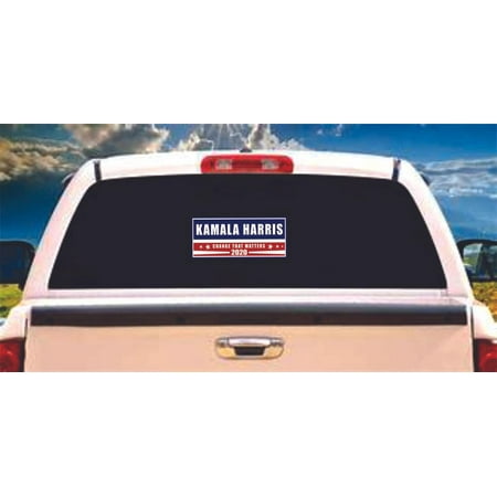 Kamala Harris 7Biden and Harris Campaign Sign Vinyl Sticker Car Window Bumper Decals for Trucks Vans Laptop Wall Window - Removable Waterproof/Round Peel and Stick Graphic Designs Size (6x20 inch)