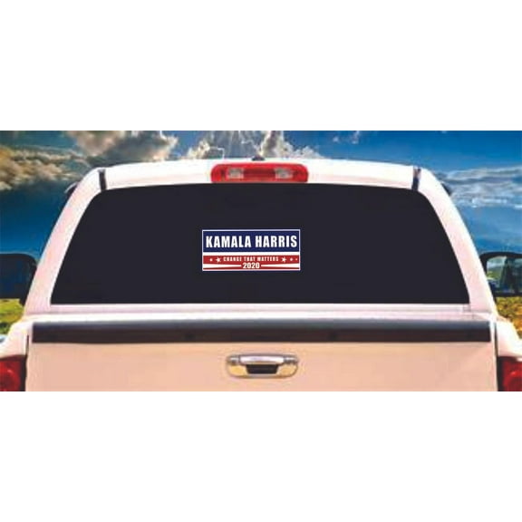 Kamala Harris 7Biden and Harris Campaign Sign Vinyl Sticker Car Window Bumper Decals for Trucks Vans Laptop Wall Window - Removable Waterproof/Round Peel and Stick Graphic Designs Size (5x15 inch)