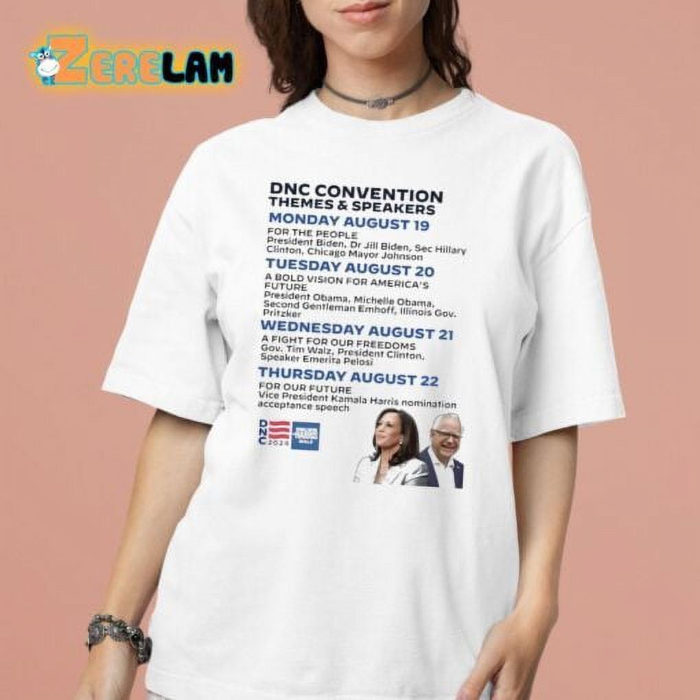 Kamala Harris And Tim Walz Dnc 2024 Convention Themes & Speakers For