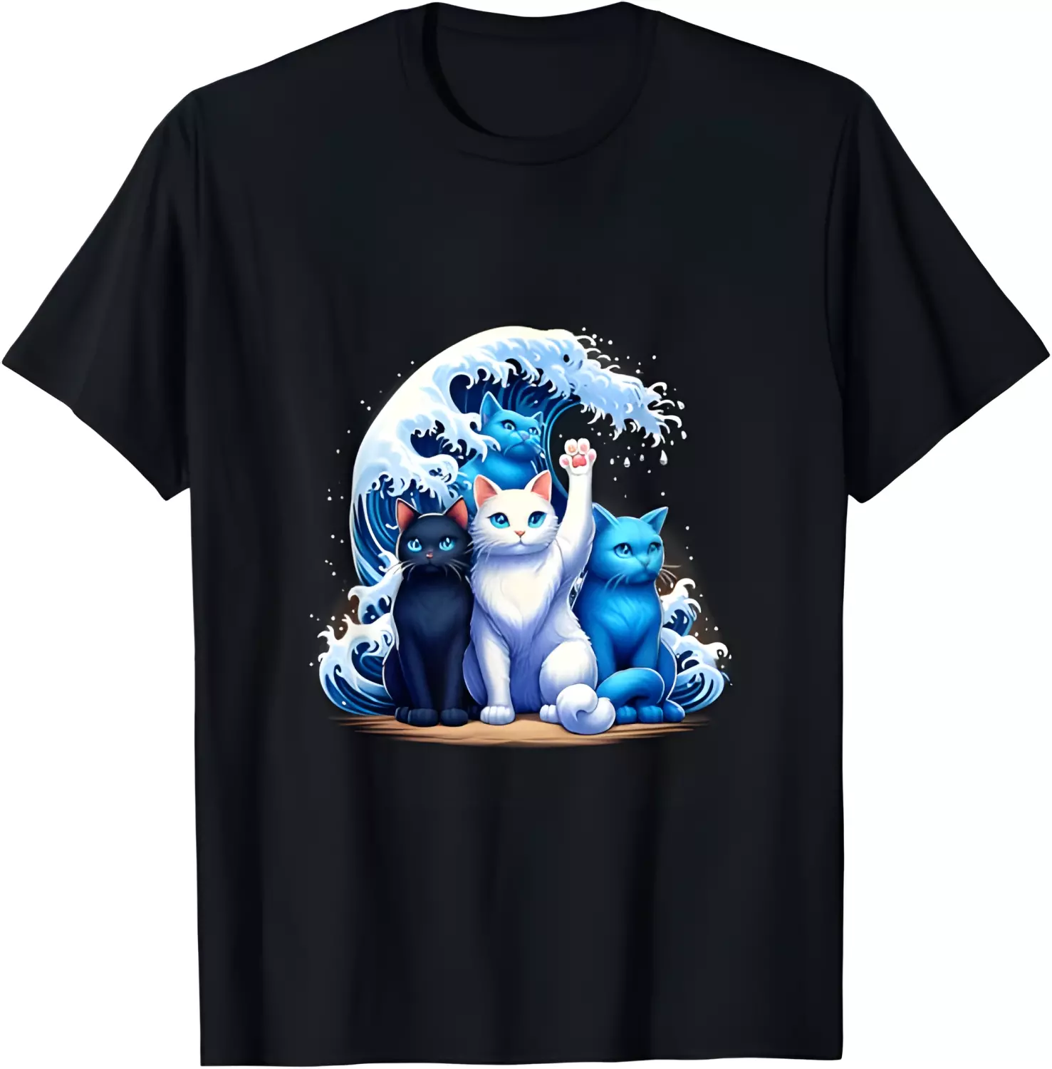 Kamala Harris Blue Cats Wave Cat Owners Cat Lovers Kamala TShirt