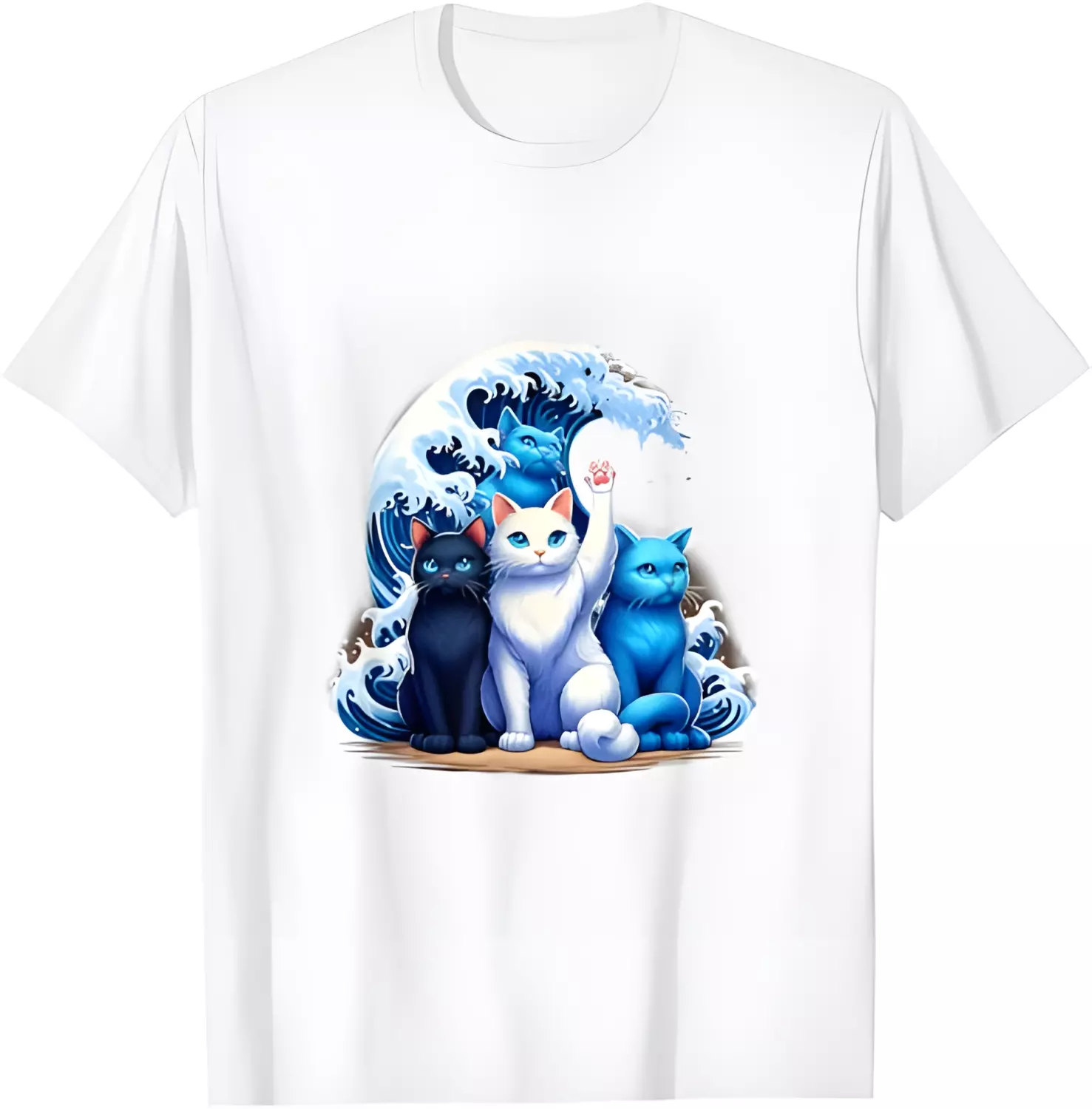 Kamala Harris Blue Cats Wave Cat Owners Cat Lovers Kamala TShirt