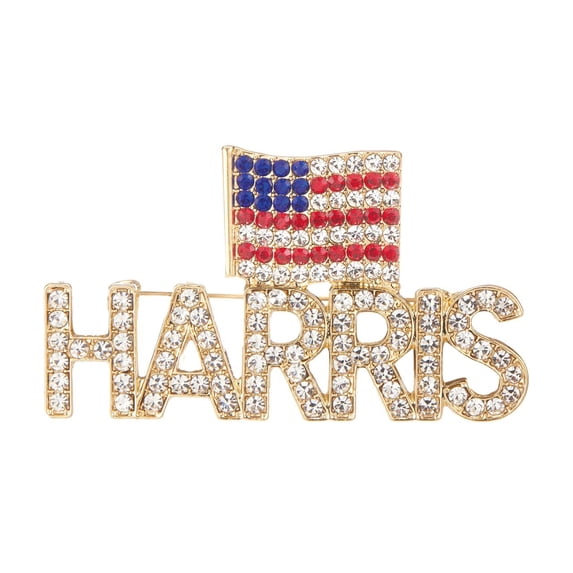 Kamala Harris Brooch 2024 US Presidential Election Campaign Souvenir America Flag Lapel Pins