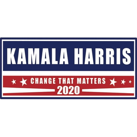 Kamala Harris Campaign Sign Vinyl Sticker Car Window Bumper Decals for Trucks Vans Laptop Wall Window - Removable Waterproof/Round Peel and Stick Graphic Designs Decoration Size (5x15 inch)