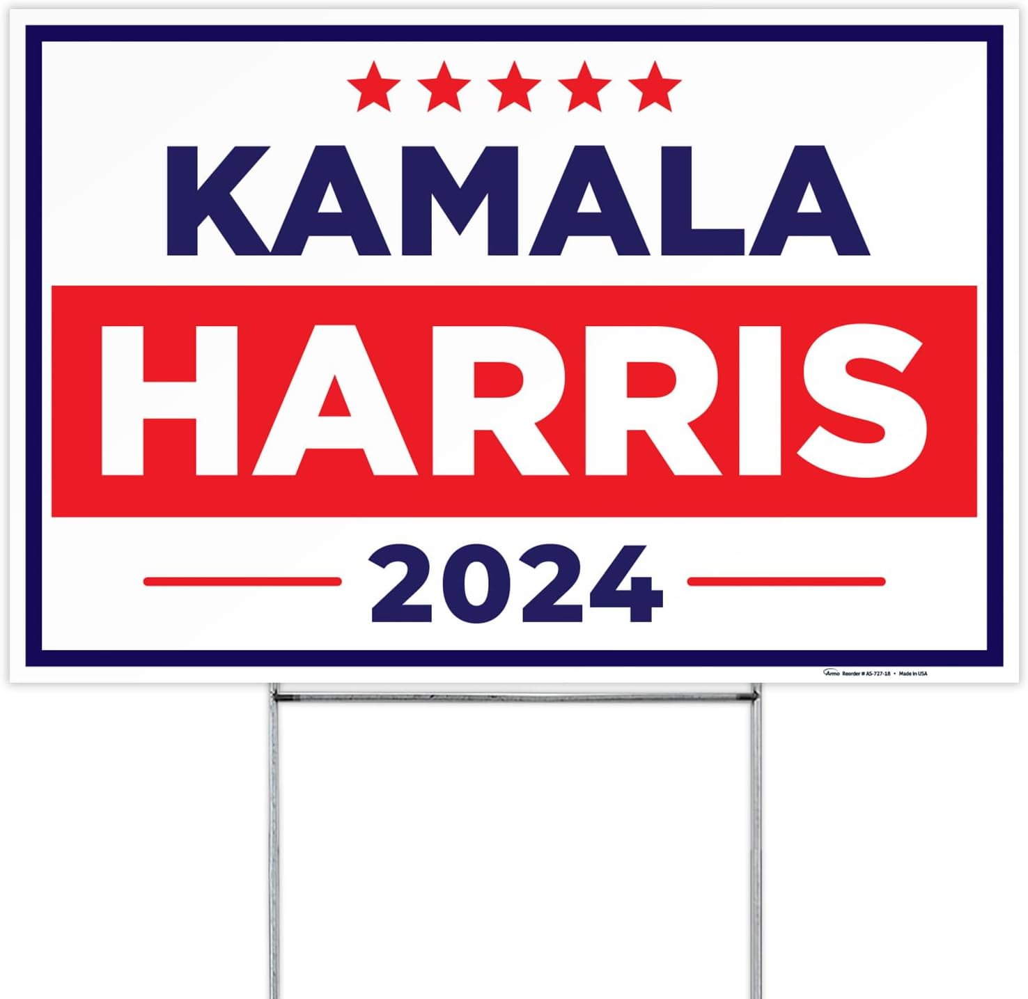 Kamala Harris For President 2024 Sign, Harris 2024 Yard Sign, 16x20