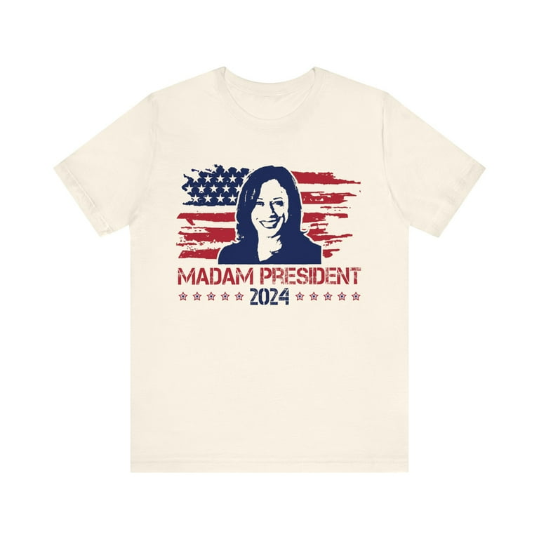 Kamala Harris Madam President Red, White, Blue T-Shirt - Express