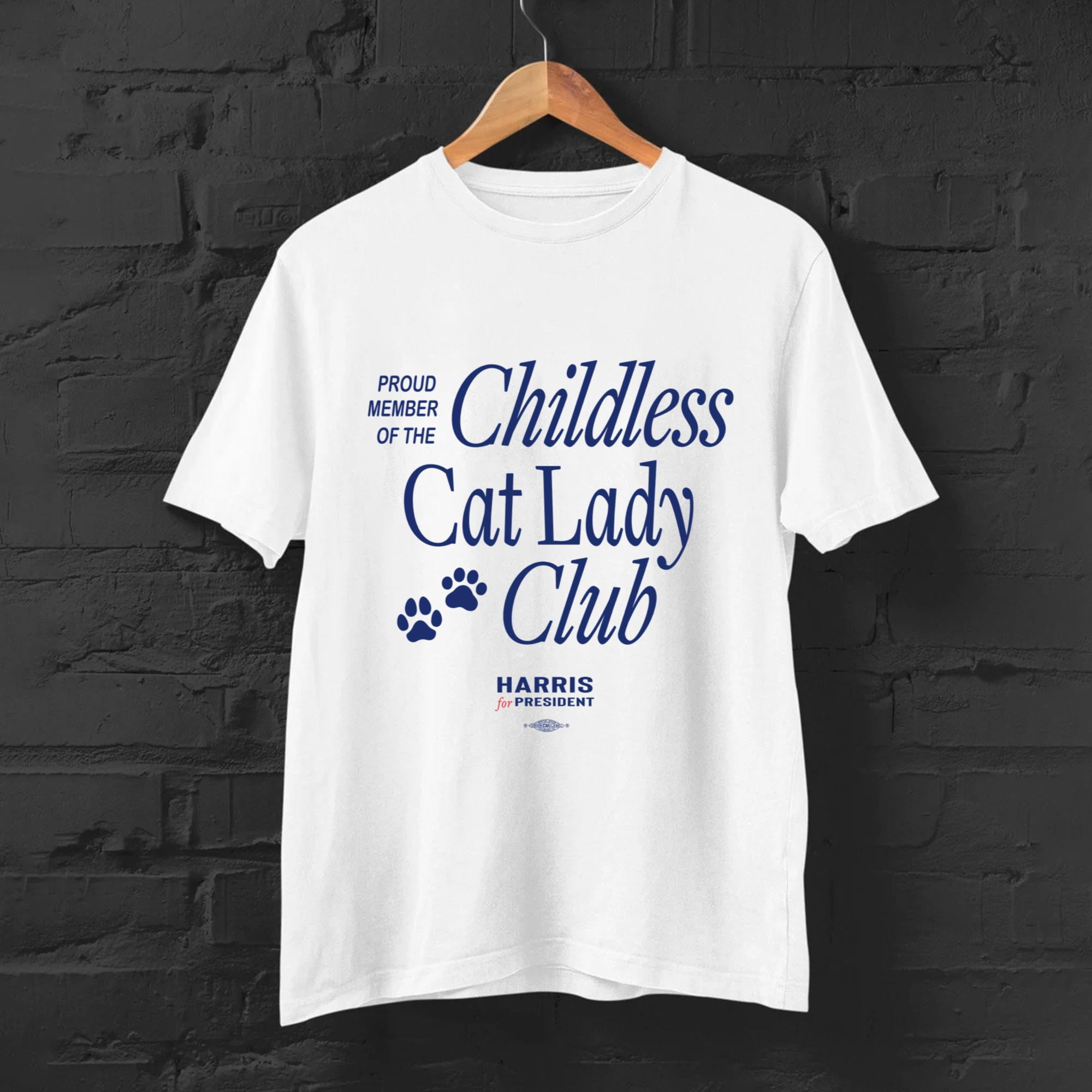 Kamala Harris Merch Proud Member Of The Childless Cat Lady Club Shirt