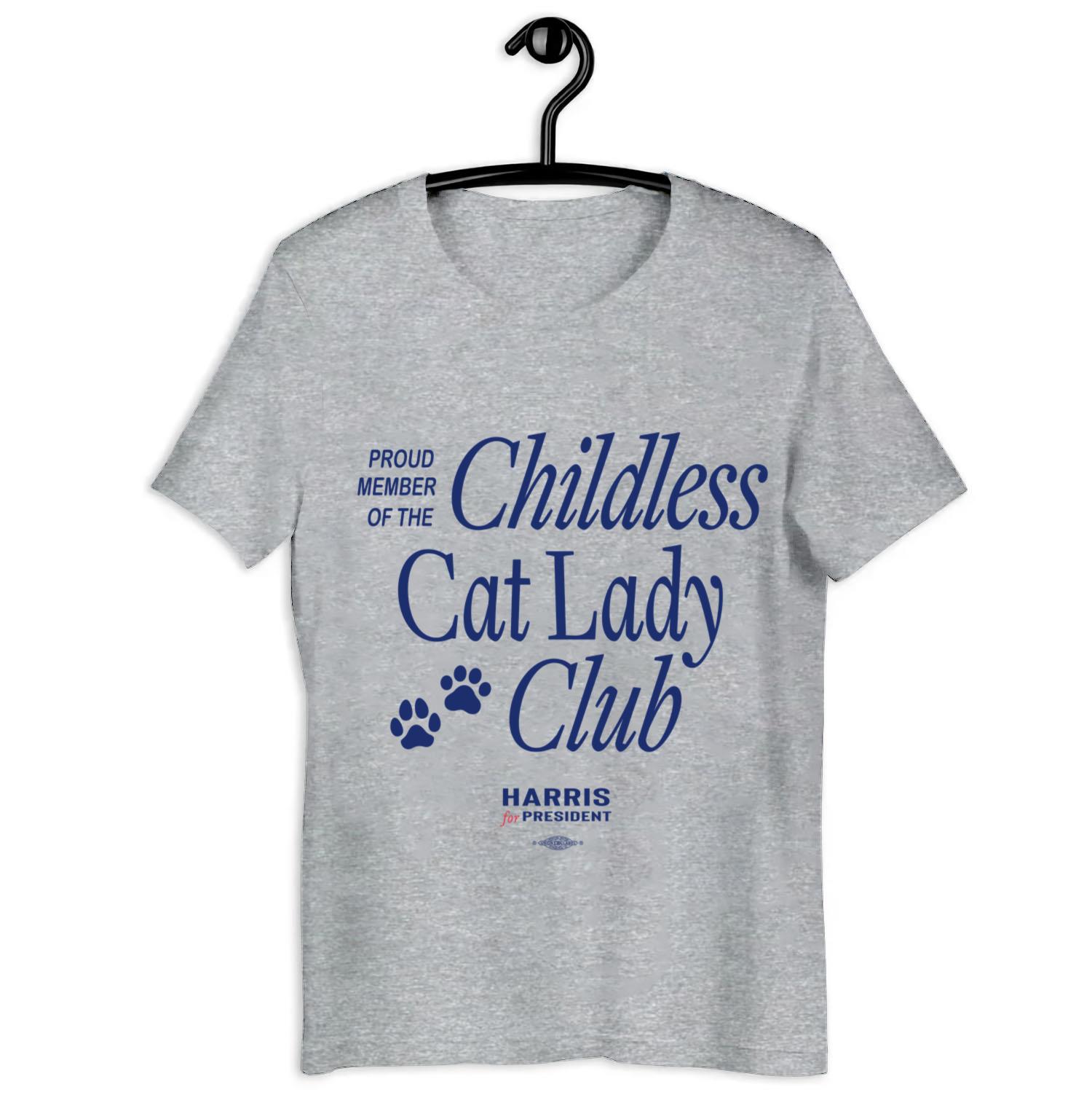 Kamala Harris Merch Proud Member Of The Childless Cat Lady Club Shirt