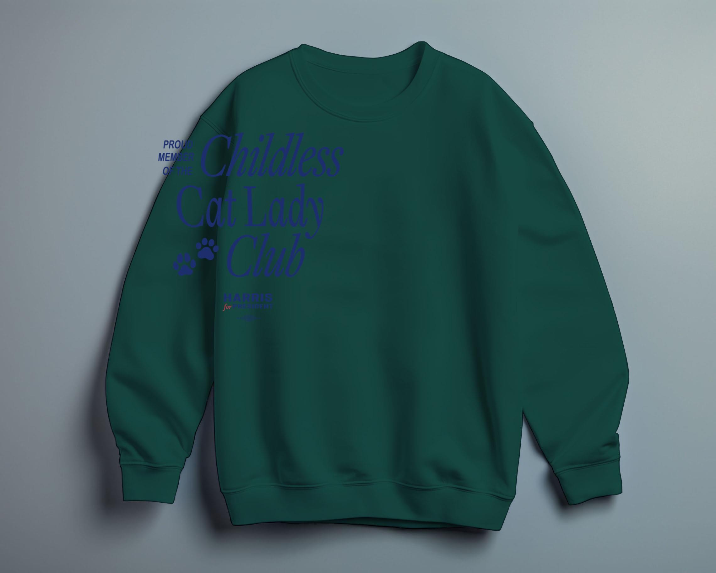 Kamala Harris Merch Proud Member Of The Childless Cat Lady Club Shirt