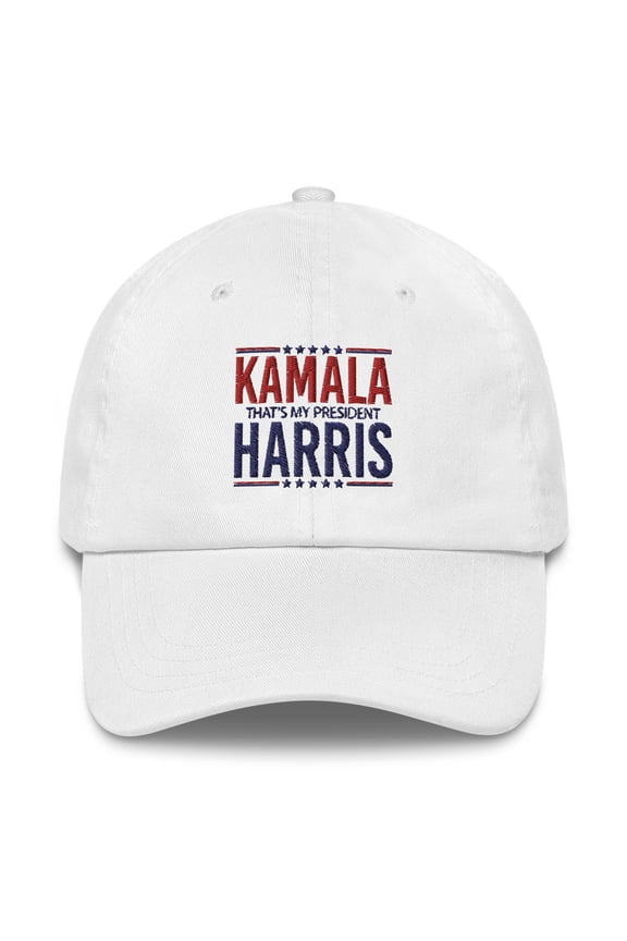 Kamala Harris "That's My President" White Baseball Cap