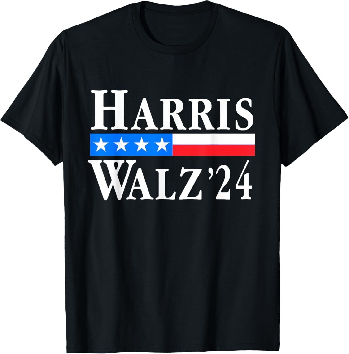 Kamala Harris Tim Walz 2024 Patriotic US Flag TShirt