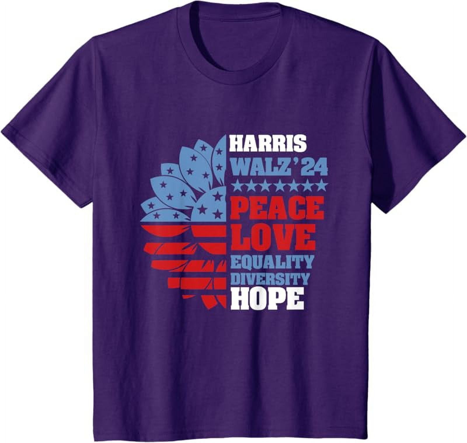 Kamala Harris Tim Walz 2024 Peace LGBT Harris Walz Waltz TShirt