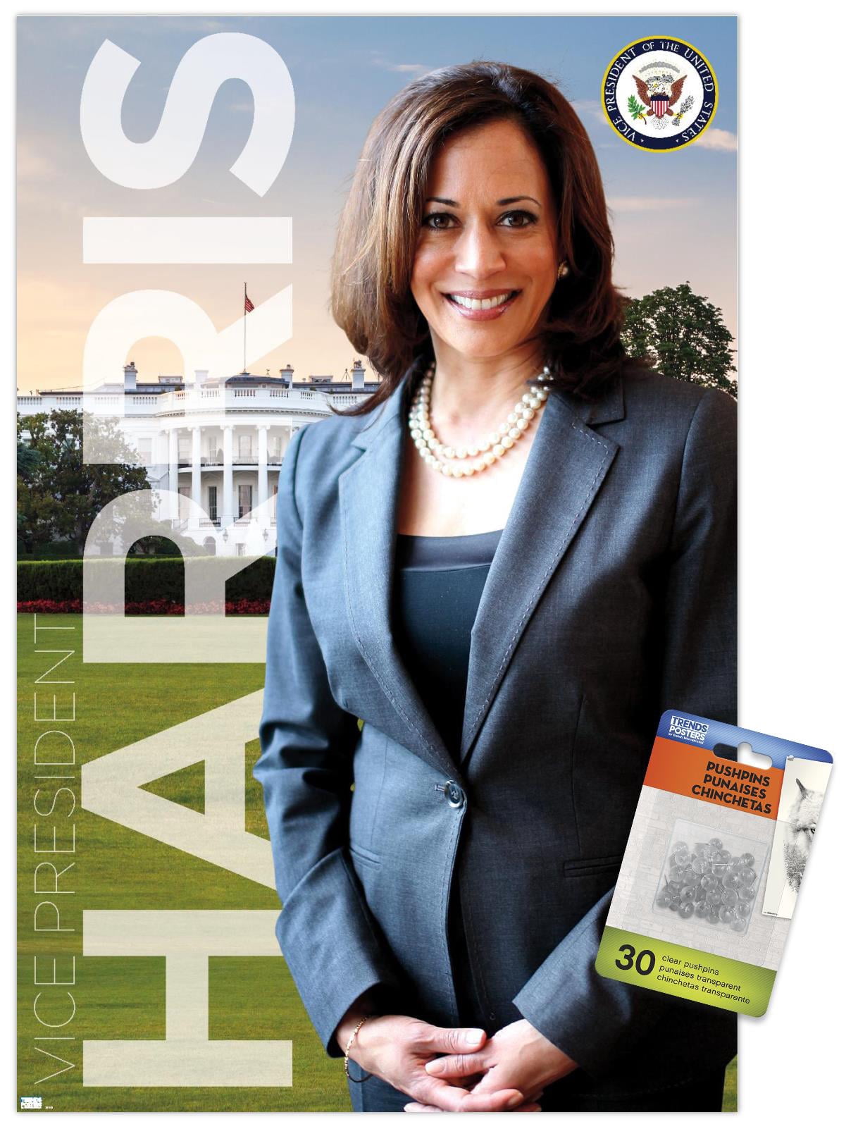 Kamala Harris - Vice President Wall Poster with Push Pins, 14.725" x 22.375"