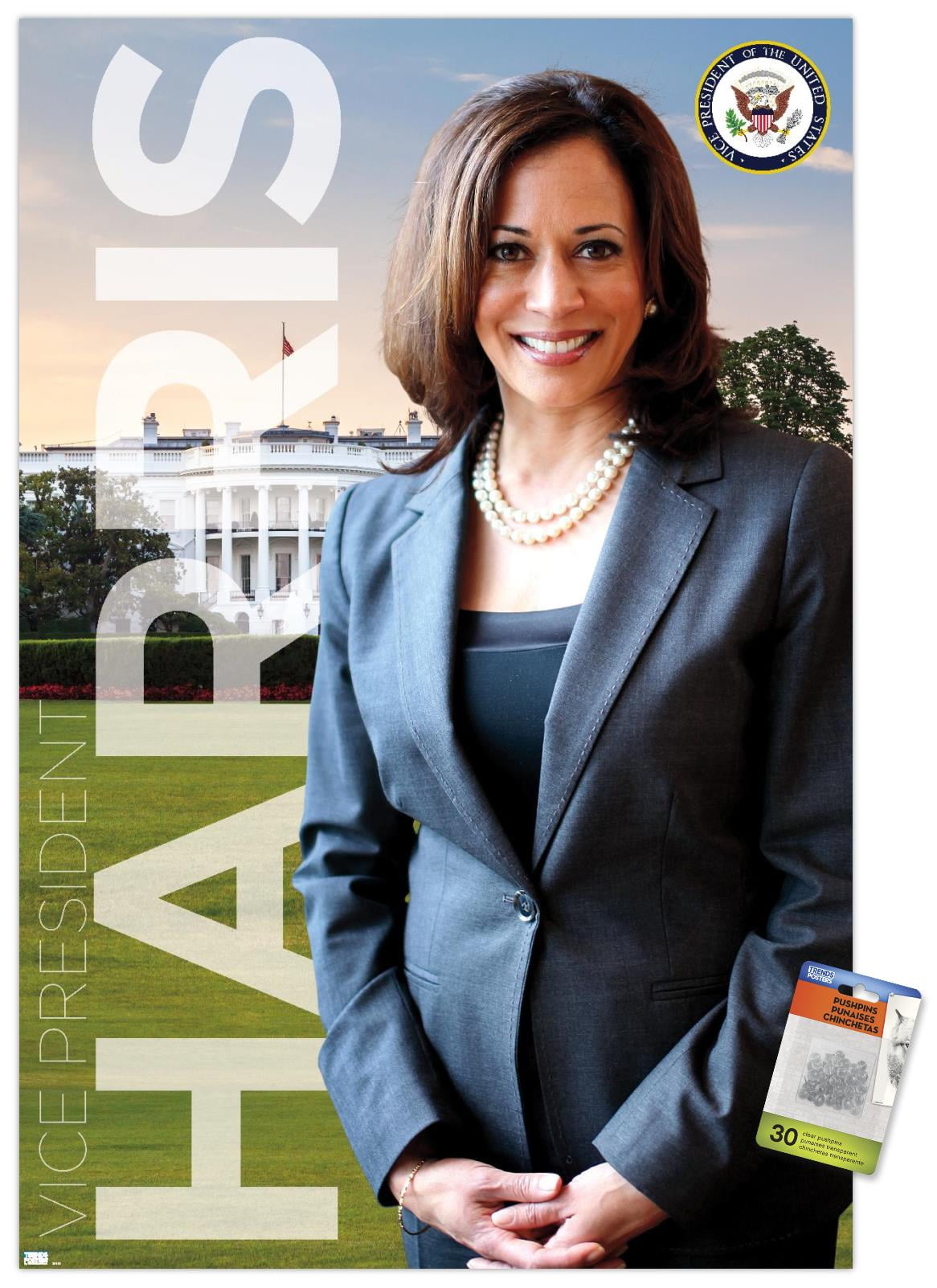 Kamala Harris - Vice President Wall Poster with Pushpins, 22.375" x 34"