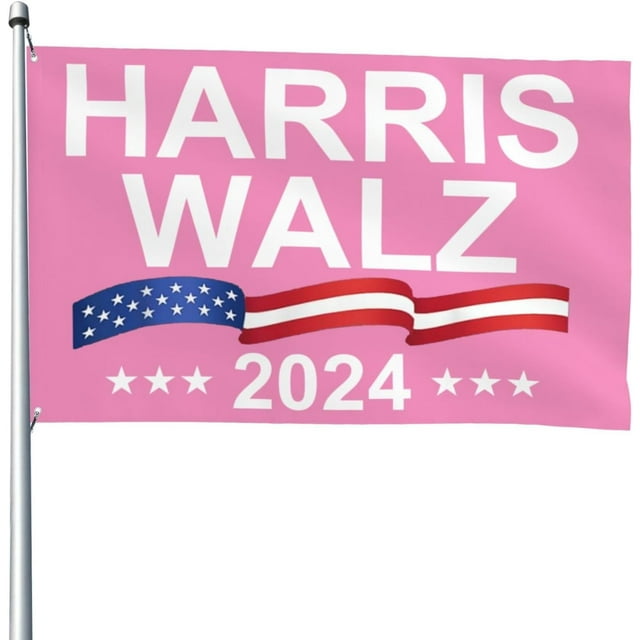 Kamala Harris Waltz 2024 Pink Flag 4x6 Outdoor Kamala Harris Tim Waltz