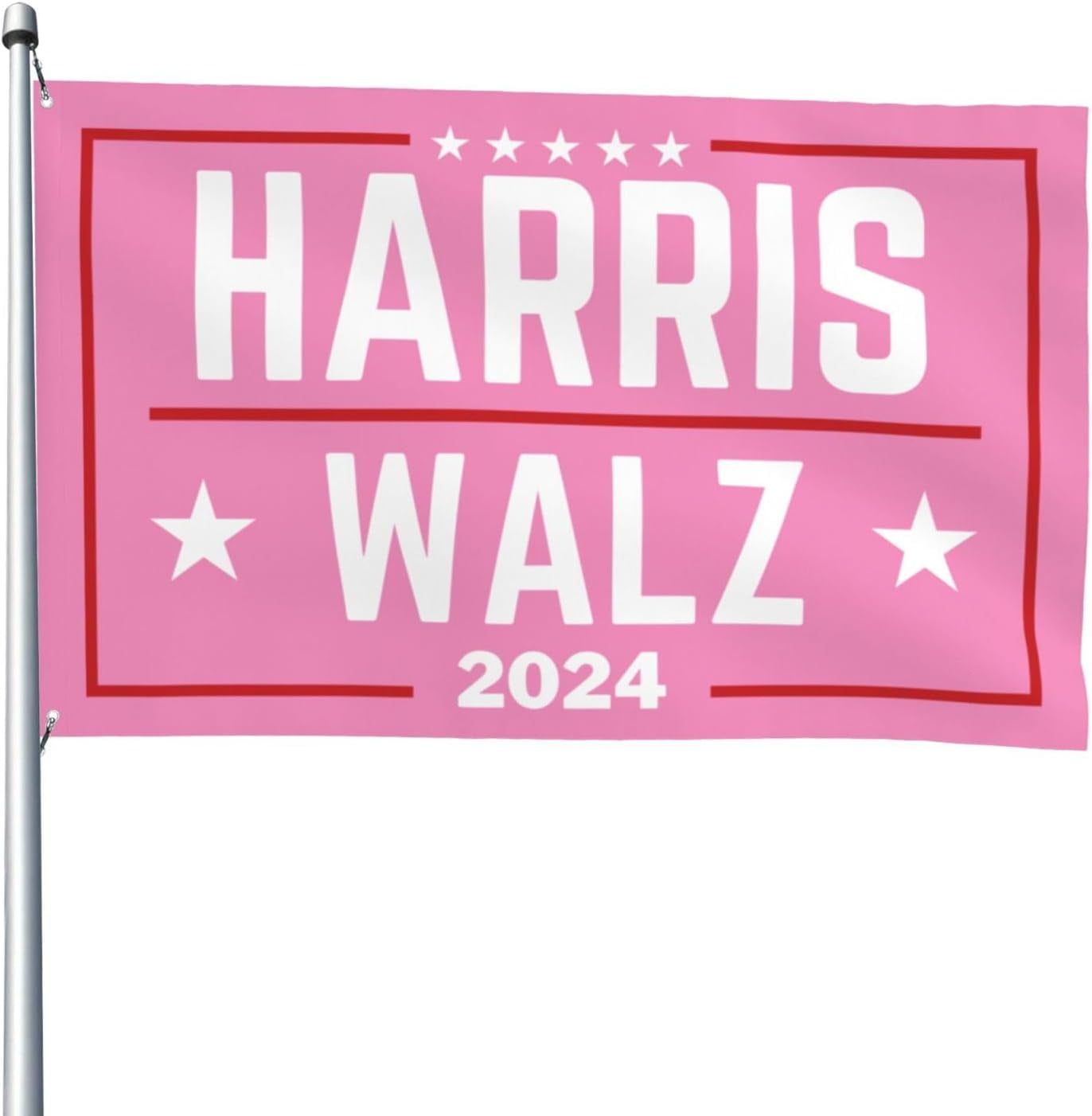 Kamala Harris Waltz 2024 Pink Flag 4x6 Outdoor Kamala Harris Tim Waltz