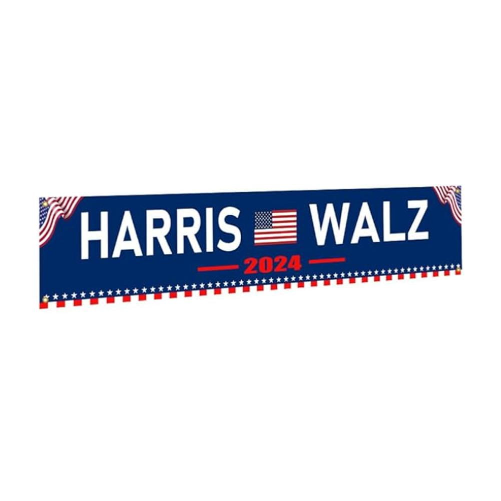 Kamala Harris Walz 2024 Hanging Long Flag Harris Waltz 2024 Yard Sign
