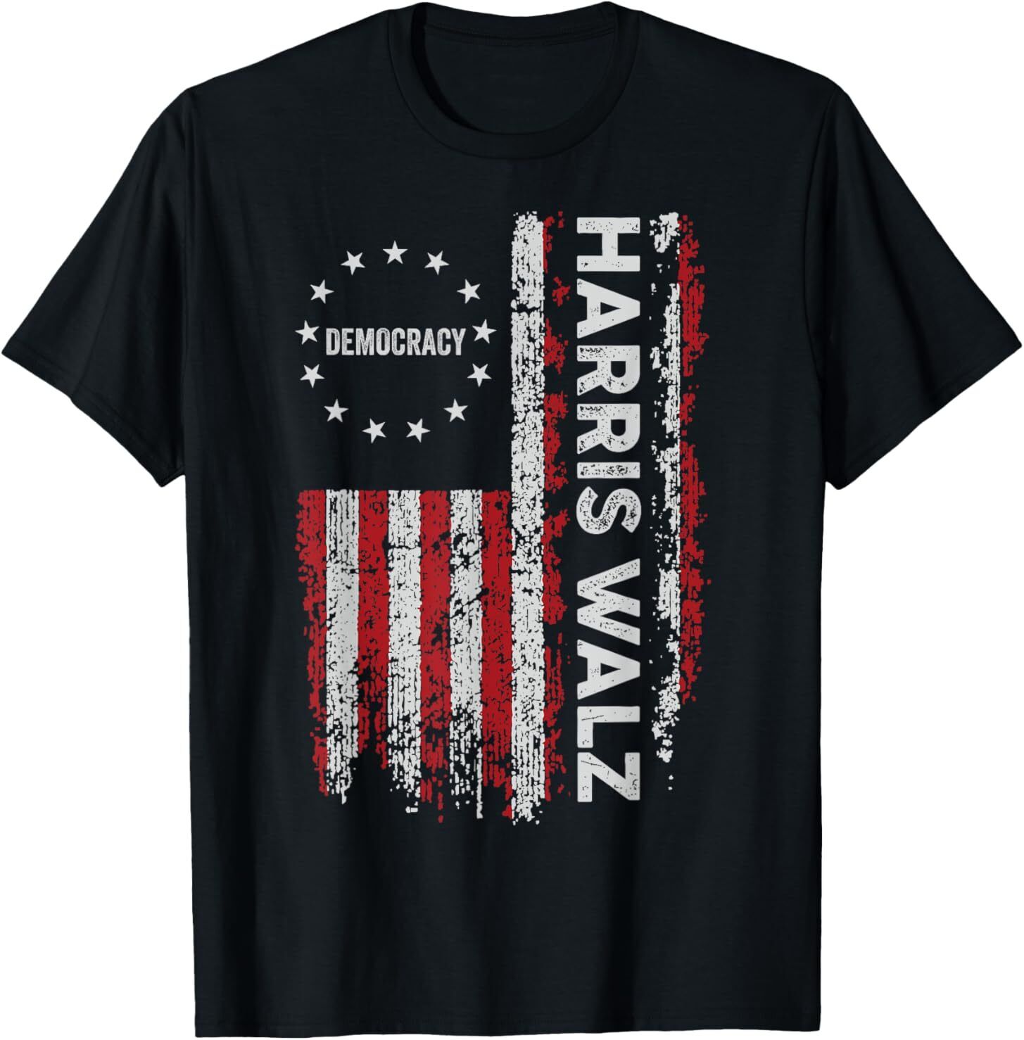 Kamala Harris Walz 2024 Harris Waltz VP President 47th Flag TShirt