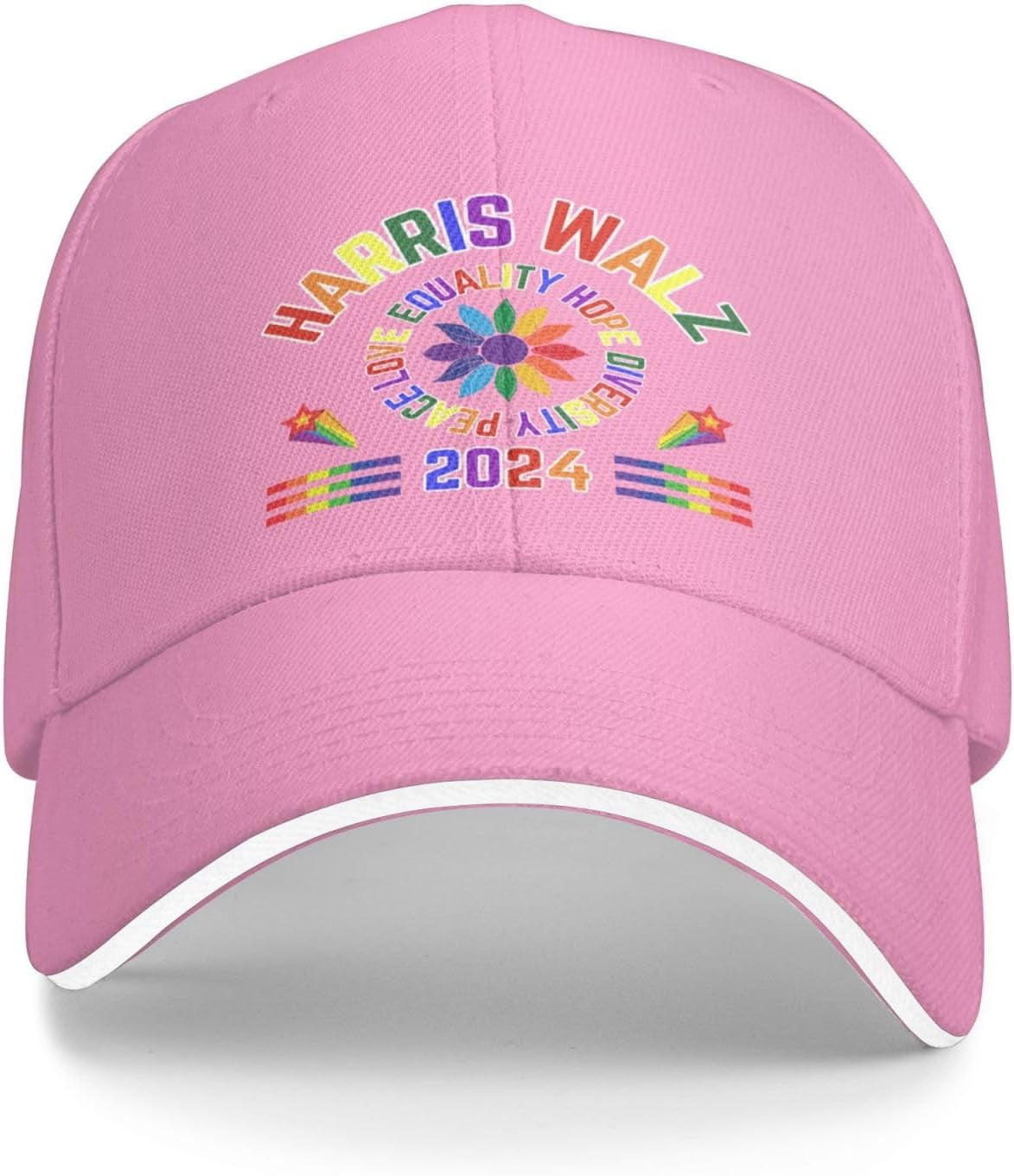 Kamala Harris Walz 2024 LGBTQ+ Hat Harris Waltz Peace Love Equality
