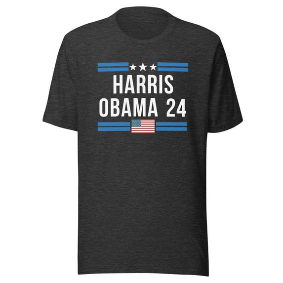 Kamala Harris for President 2024, Obama for VP, Unisex, Kamala Harris 2024 Shirt, Kamala Harris 2024 TShirt, Pres Harris (Dark Grey Heather, L)