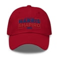 thumbnail image 1 of Kamala Harris for President, Embroidered Dad Cap, Kamala Harris 2024, Harris for Pres, Harris Shapiro 2024 Elect, Harris Shapiro Campaign (Cranberry), 1 of 6