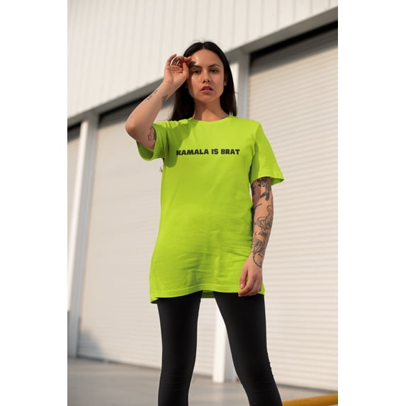 Kamala IS Brat T-shirt | Harris 2024 Charli XCX | Funny Viral Tee | Lime Safety Green + Others | Unisex