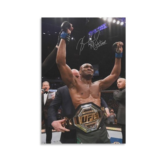 Kamaru Usman Canvas Poster Wall Art Poster Scroll Canvas Painting Picture Living Room Decor Home 08x12inch(20x30cm)