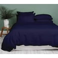 thumbnail image 1 of Kamas 5 Piece Solids Solid Oversized Queen Navy Duvet Cover Set 100% Egyptian Cotton 600 Thread Count with Zipper & Corner Ties Luxurious Quality, 1 of 3
