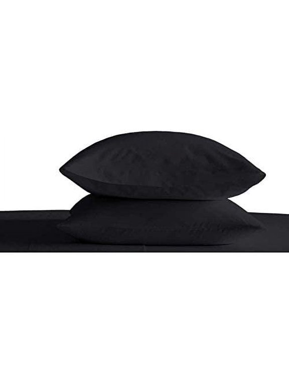 Kamas Oversize Pillow Case - Black Queen Extra Large (22 X 32)- Fits Even The Fluffiest Pillows Including The Pancake Pillow- Sleeve Style- Extra Tall Pillowcase- 100% Cotton 600 Thread Count