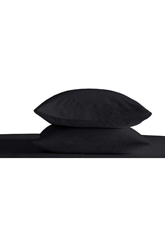 Kamas Oversize Pillow Case - Black Queen Extra Large (22 X 32)- Fits Even The Fluffiest Pillows Including The Pancake Pillow- Sleeve Style- Extra Tall Pillowcase- 100% Cotton 600 Thread Count