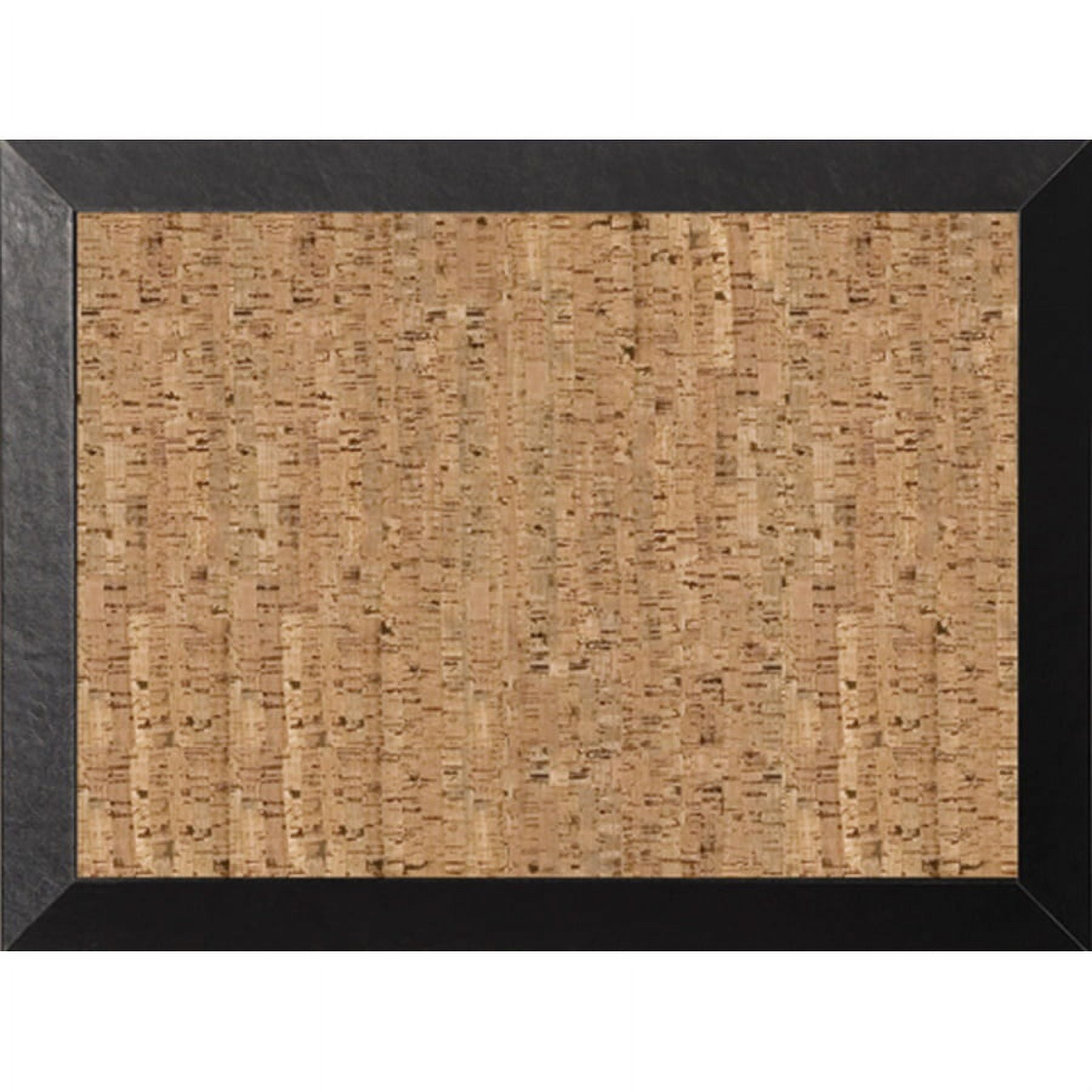Kamashi Cork Bulletin Board, Black MDF Frame, 18" X 24"