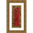 thumbnail image 1 of Kamba 8x14 Gold Ornate Wood Framed with Double Matting Museum Art Print Titled - African Lady I, 1 of 4