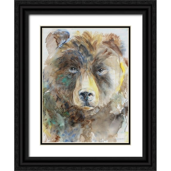 Kamdon Kreations 12x14 Black Ornate Wood Framed with Double Matting Museum Art Print Titled - Paddington