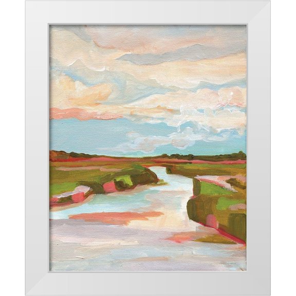Kamdon Kreations 12x14 White Modern Wood Framed Museum Art Print Titled - Float