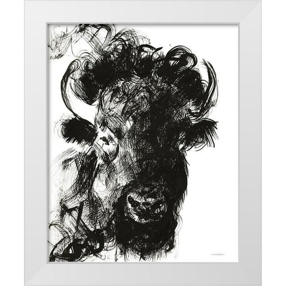 Kamdon Kreations 12x14 White Modern Wood Framed Museum Art Print Titled - Harrison