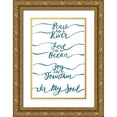thumbnail image 1 of Kamdon Kreations 13x18 Gold Ornate Wood Framed with Double Matting Museum Art Print Titled - Peace Like a River, 1 of 4