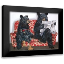 Kamdon Kreations 14x11 Black Modern Framed Museum Art Print Titled - Bear-ly Present