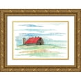 thumbnail image 1 of Kamdon Kreations 14x11 Gold Ornate Wood Framed with Double Matting Museum Art Print Titled - Patches of Grass, 1 of 4