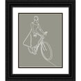 thumbnail image 1 of Kamdon Kreations 15x18 Black Ornate Wood Framed with Double Matting Museum Art Print Titled - Audrey on a Bike, 1 of 4