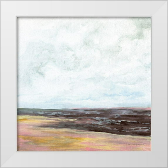 Kamdon Kreations 20x20 White Modern Wood Framed Museum Art Print Titled - Fall at the Coast